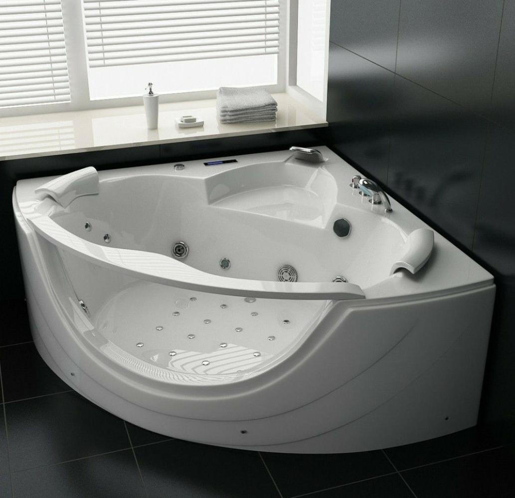 Luxus LED Whirlpool Badewanne SET 150x150cm +Heizung+Hydrojet +Ozon +Radio 2024 a Bild 1