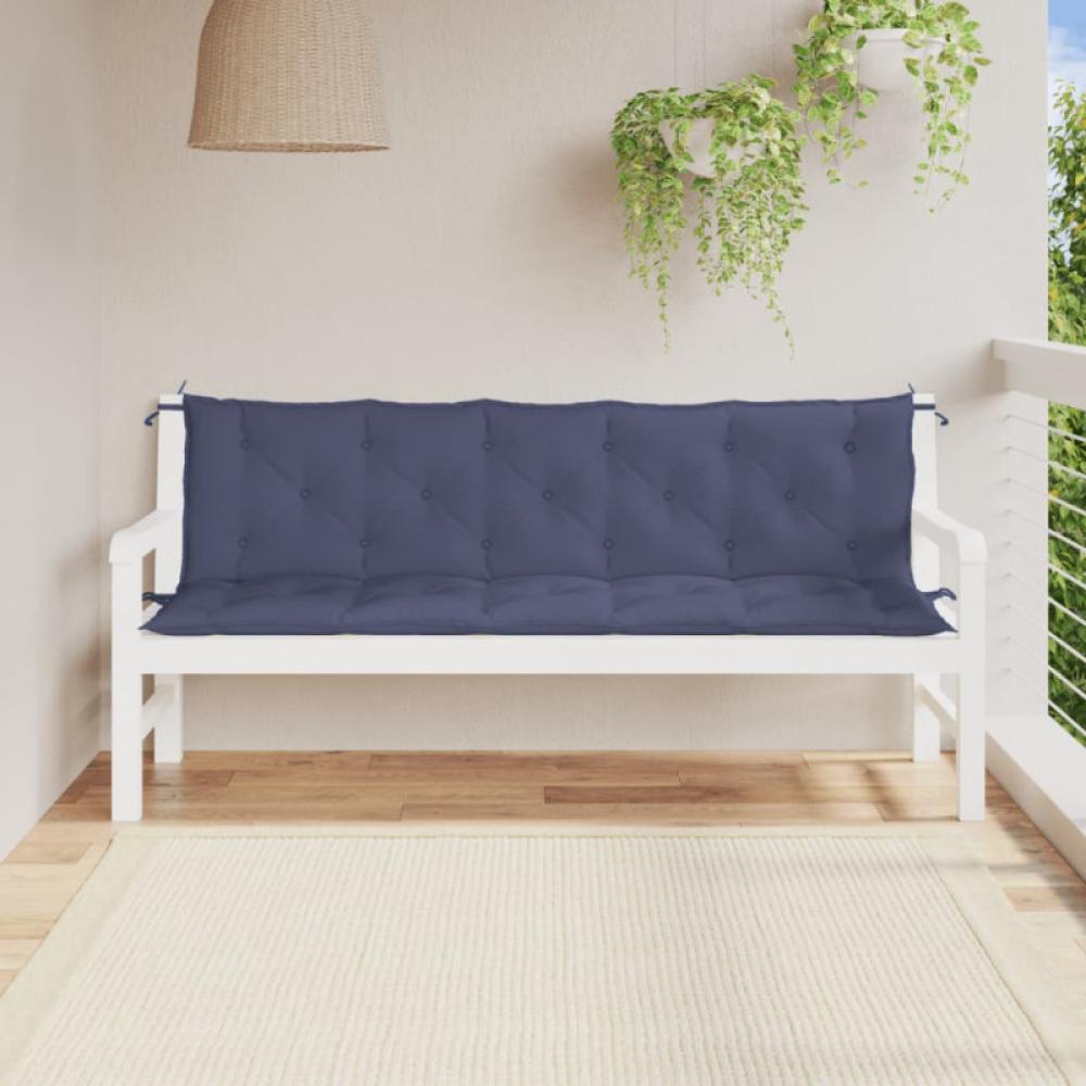 Gartenbank-Auflagen 2 Stk. Marineblau 180x50x7 cm Oxford-Gewebe Bild 1