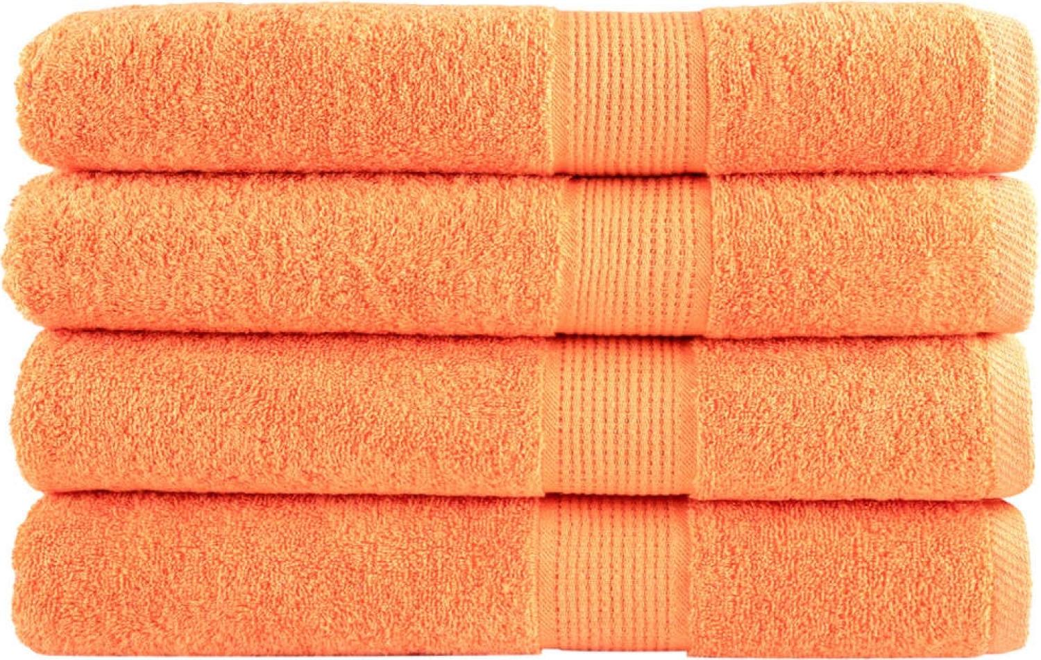 Premium-Handtücher 4 Stk. Orange 100x200 600g/m² 100% Baumwolle 137390 Bild 1