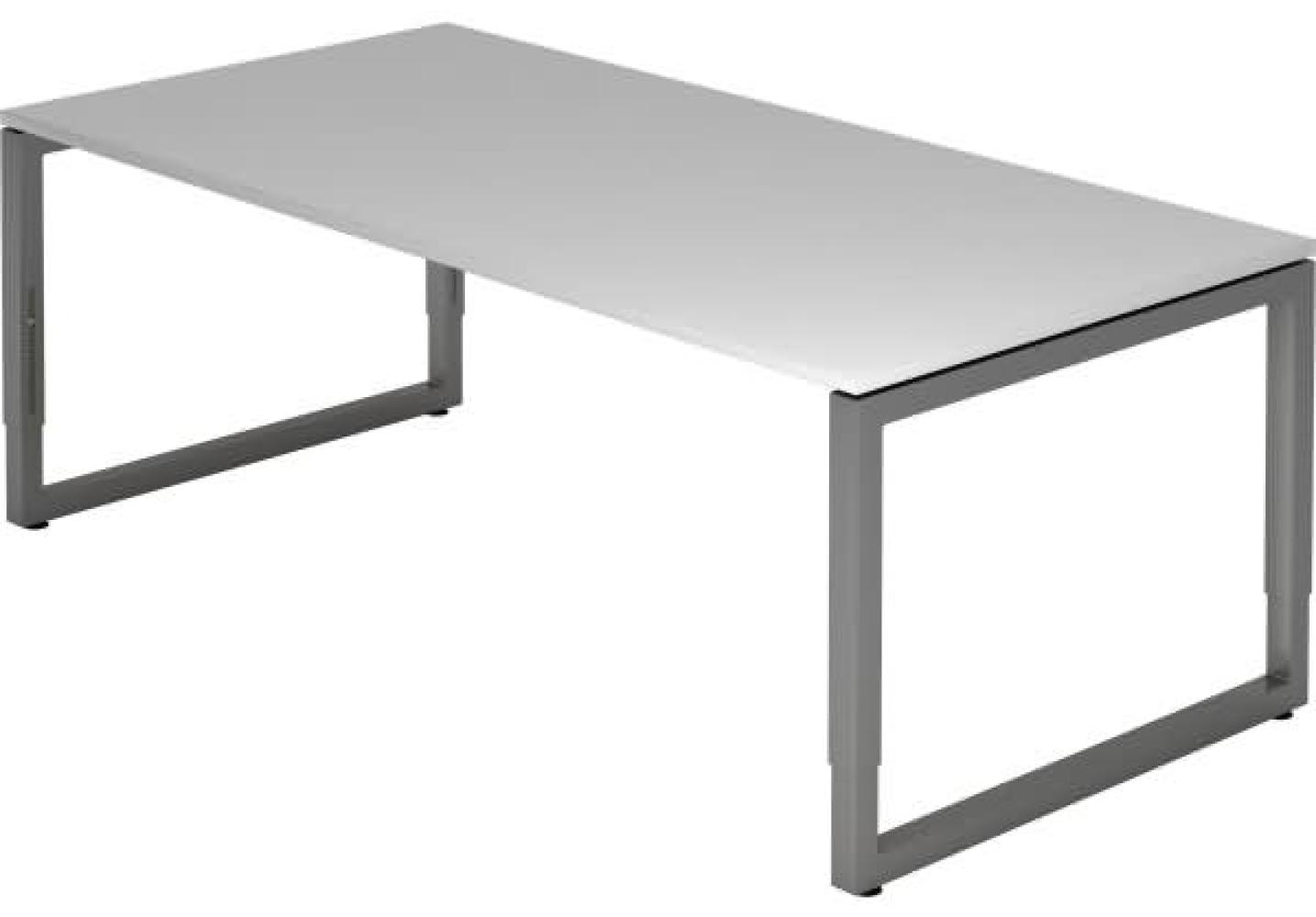 'RS2E' Schreibtisch O-Fuß eckig 200x100cm Grau / Graphit Bild 1