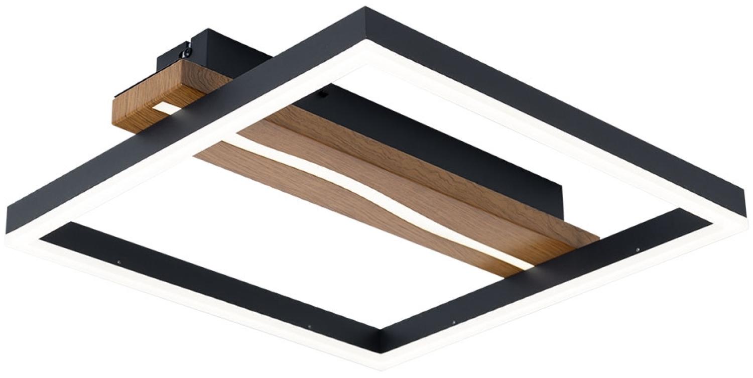 LED Deckenleuchte, Holz, Memory, Fernbedienung, L 40 cm Bild 1