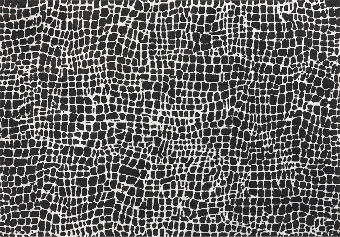 Teppich schwarz weiß 160 x 230 cm abstraktes Muster Kurzflor PUNGE Bild 1