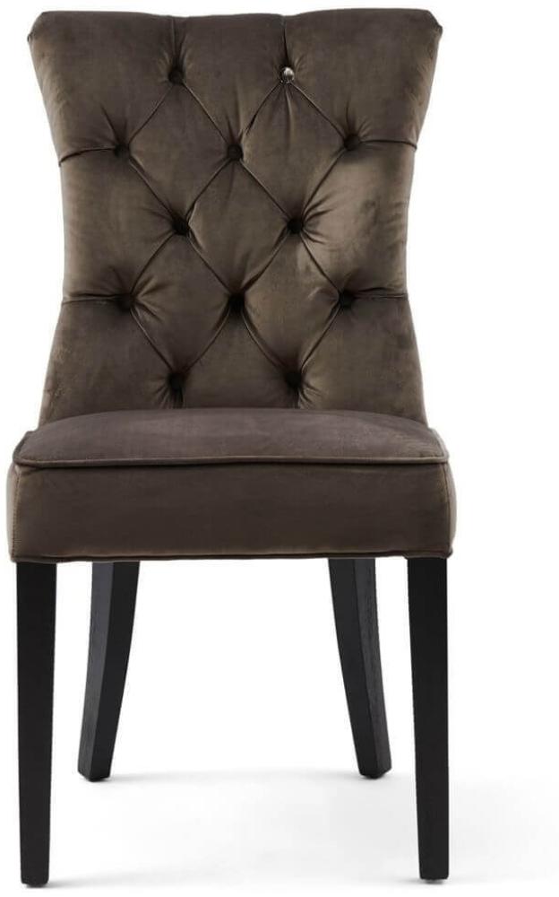 Riviera Maison Esszimmerstuhl Balmoral Dining Chair Velvet III Anthracite 4954003 Bild 1