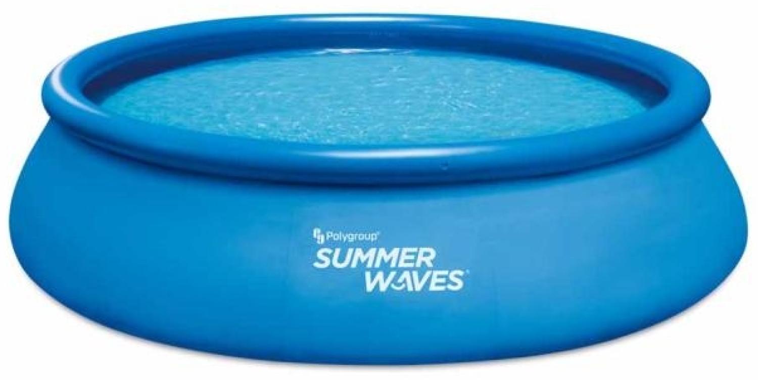 Summer Waves Quick Up Pool | aufblasbarer Pool rund | inkl. Zubehör | Blau | Ø 457x107 cm Bild 1