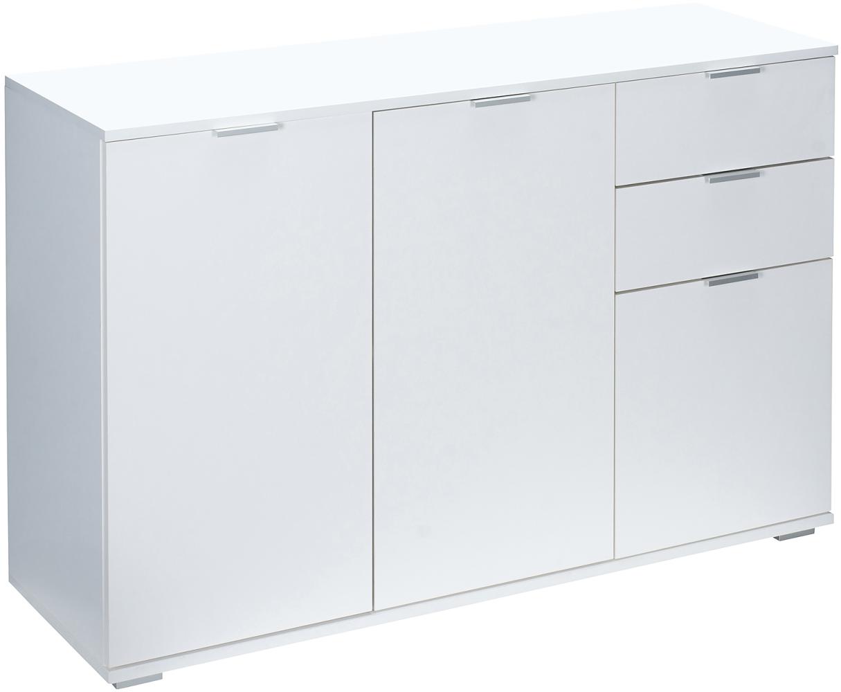 Deuba Sideboard Kommode Mehrzweckschrank Schlafzimmer Schrank Büromöbel DB131 - Weiß Bild 1