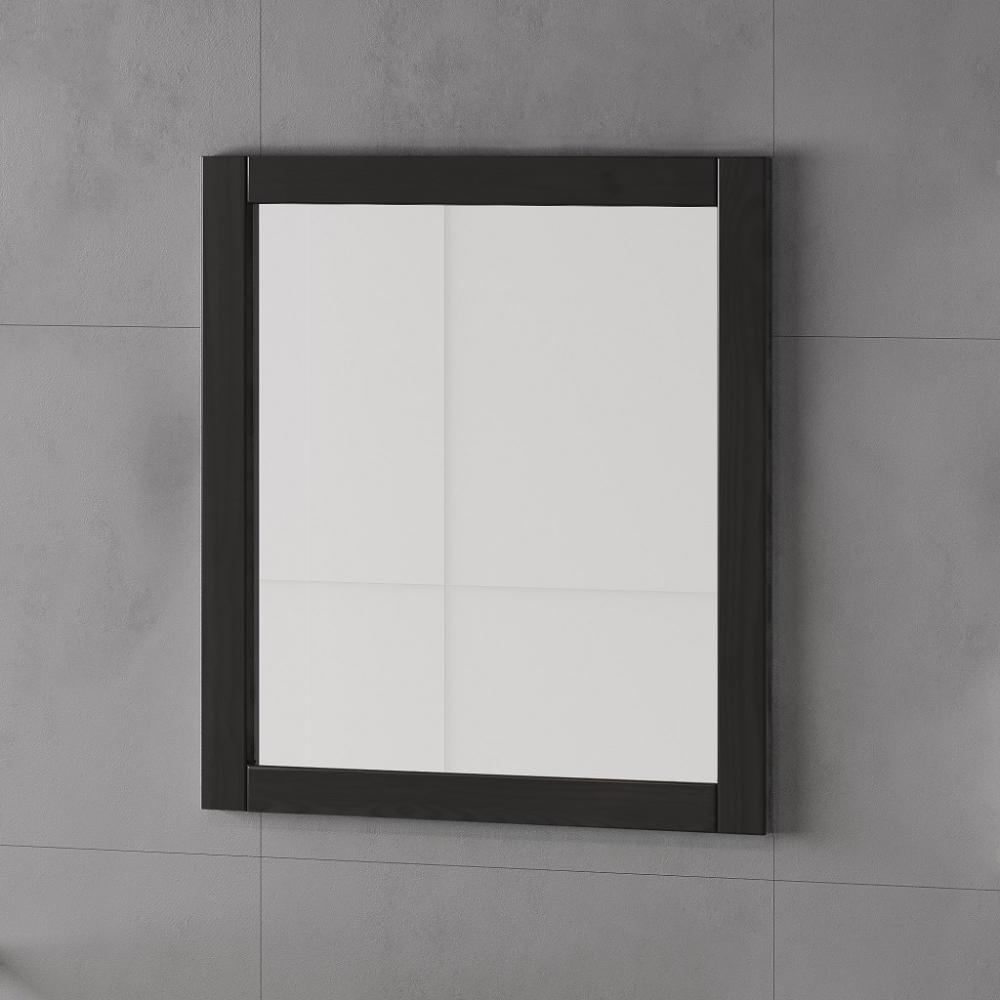 Badspiegel 62x70cm 'Seattle' Kiefer massiv schwarz Bild 1