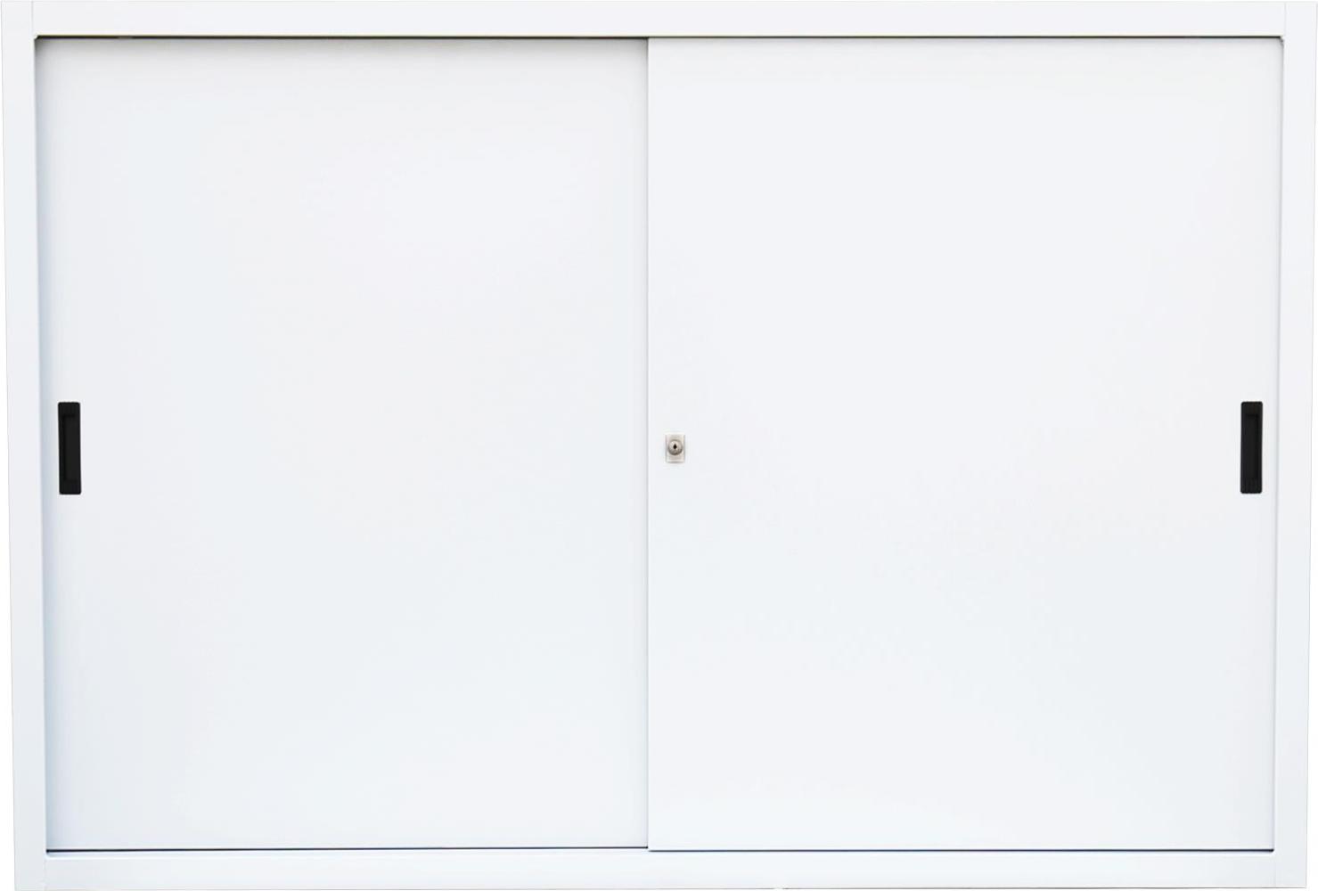 Großer Schiebetürenschrank Schiebetüren Büro Aktenschrank Sideboard aus Stahl Weiß 1090 x 1600 x 450 mm (Höhe x Breite x Tiefe) 550157 Bild 1
