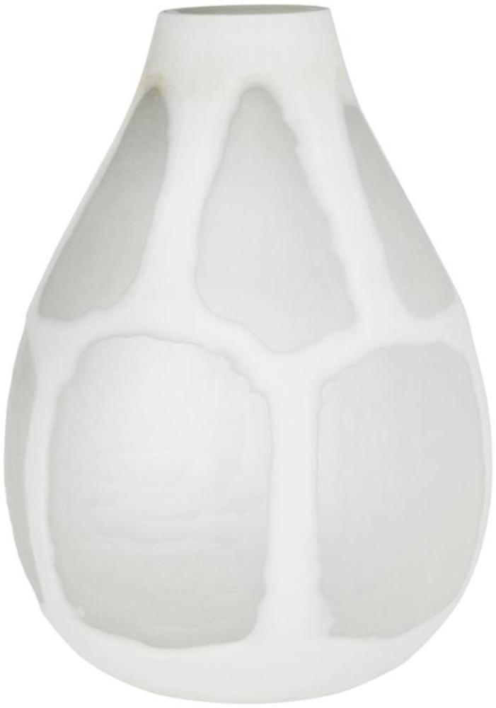 Casa Padrino Deko Glas Vase Weiß Ø 24 x H. 33 cm - Luxus Dekoration Bild 1