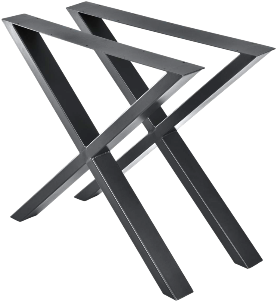 Tischgestell | X-Design | 60x72 cm | Stahl - Dunkelgrau Bild 1