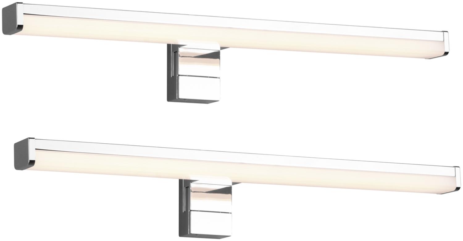 LED Badezimmer Wandleuchten 2er Set in Chrom, Breite 40cm - Spiegelleuchte Bild 1
