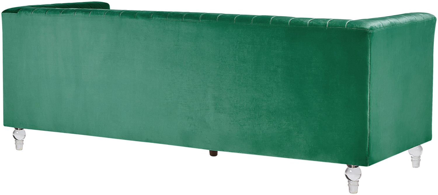 3-Sitzer Sofa Samtstoff grün ARVIKA Bild 1