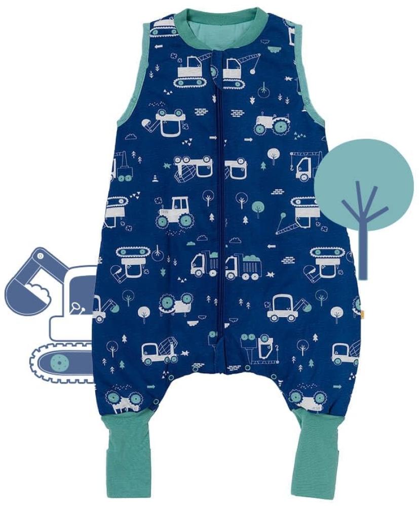 schlummersack Schlafsack mit Füßen Sommer 110 cm 1 Tog dünn Bagger | Kinder Schlafsack mit Beinen und verlängerten Bündchen für eine Körpergröße 110-120cm Füßen 1 Tog Bild 1