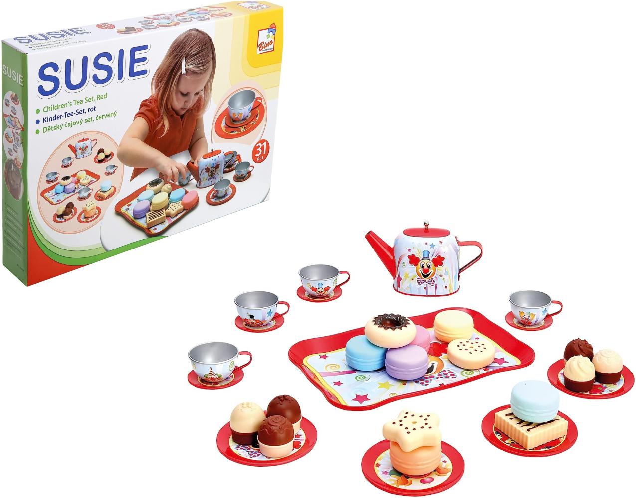 Bino 83399 - Kinder-Teeservice-Set Susie, Kinder-Geschirr-Set, 31-teilig Bild 1