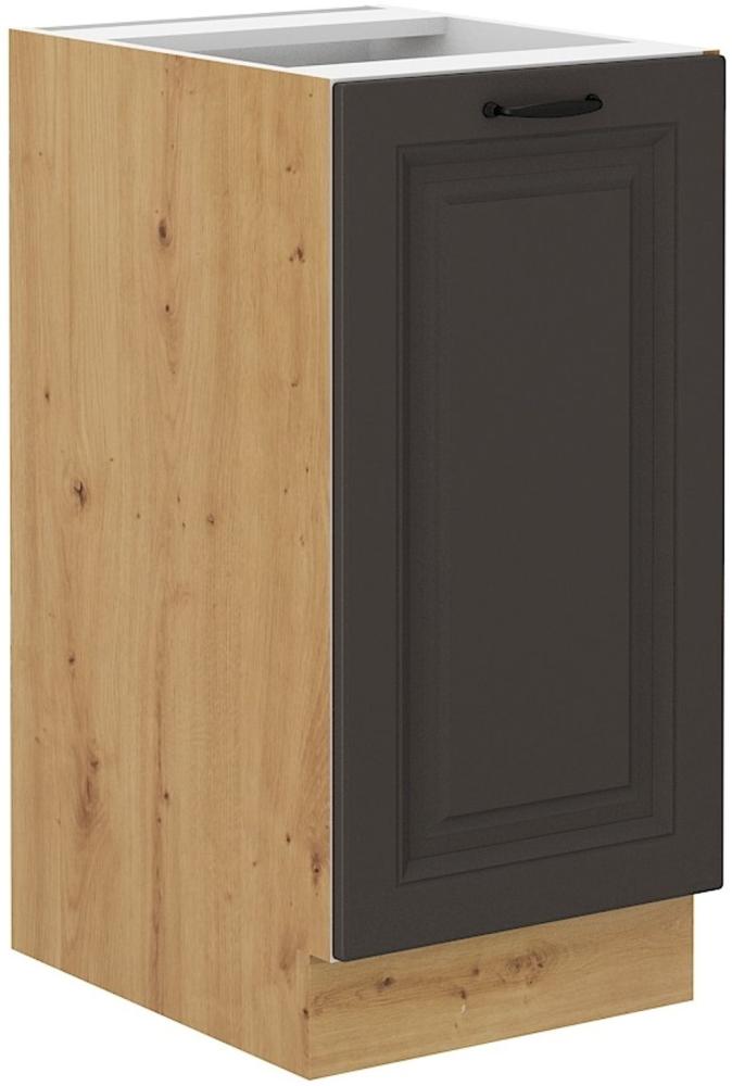 Unterschrank 40 cm Stilo Grau + Eiche Artisan Küchenzeile Küchenblock Küche Bild 1