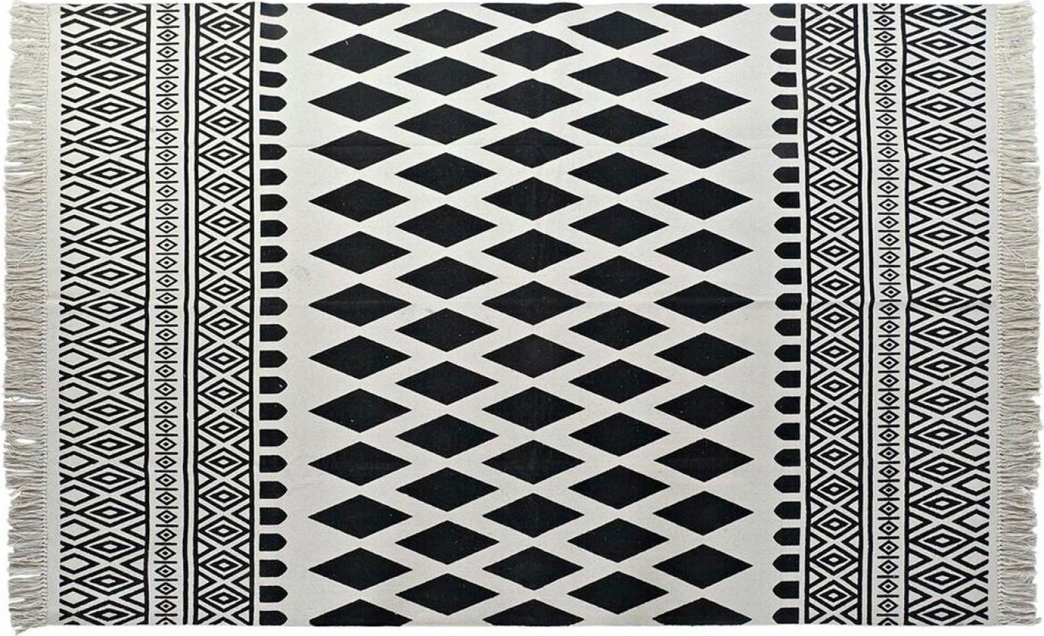 Teppich DKD Home Decor Schwarz Weiß (160 x 250 x 0,7 cm) Bild 1
