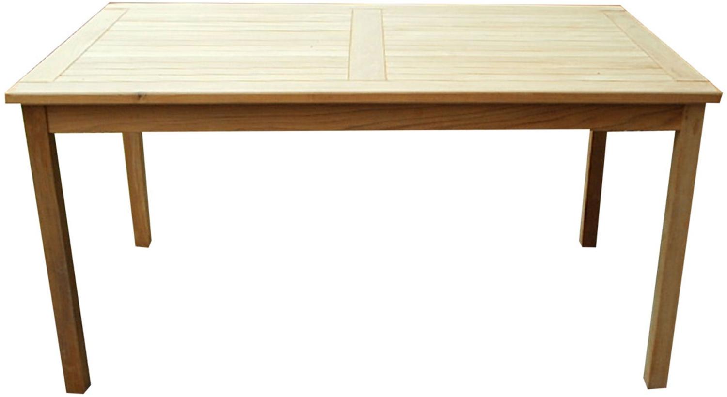 Premium XL Teak Tisch rechteckig Gartentisch Gartenmöbel Teakmöbel Holz 150 cm Bild 1