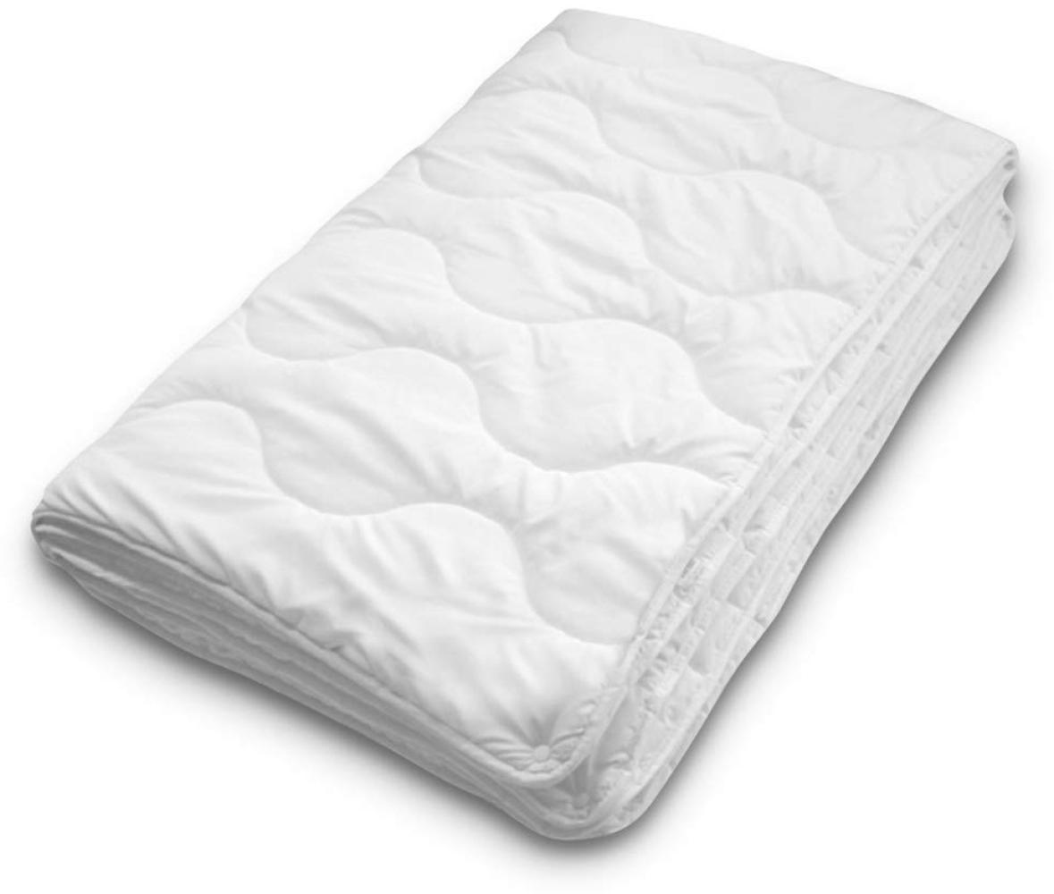 Siebenschläfer 4-Jahreszeiten Bettdecke 200x220 cm - bestehend aus 2 zusammengeknöpften Steppdecken - adaptierbare Decke für Sommer und Winter Bild 1