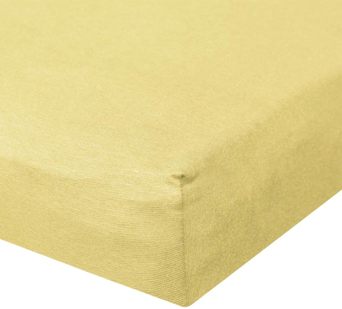 BettwarenShop Jersey Spannbetttuch Ultra-Stretch|180x200 - 200x220 cm| creme Bild 1