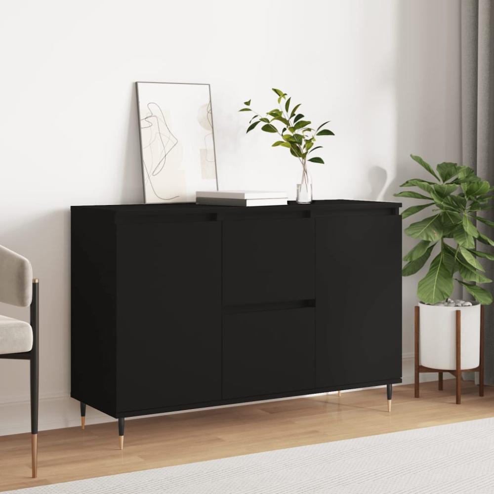 vidaXL Sideboard Schwarz 104x35x70 cm Holzwerkstoff Bild 1