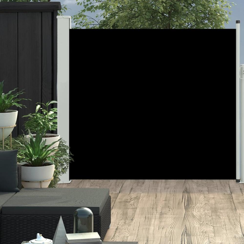 vidaXL Ausziehbare Seitenmarkise 170×300 cm Schwarz Bild 1