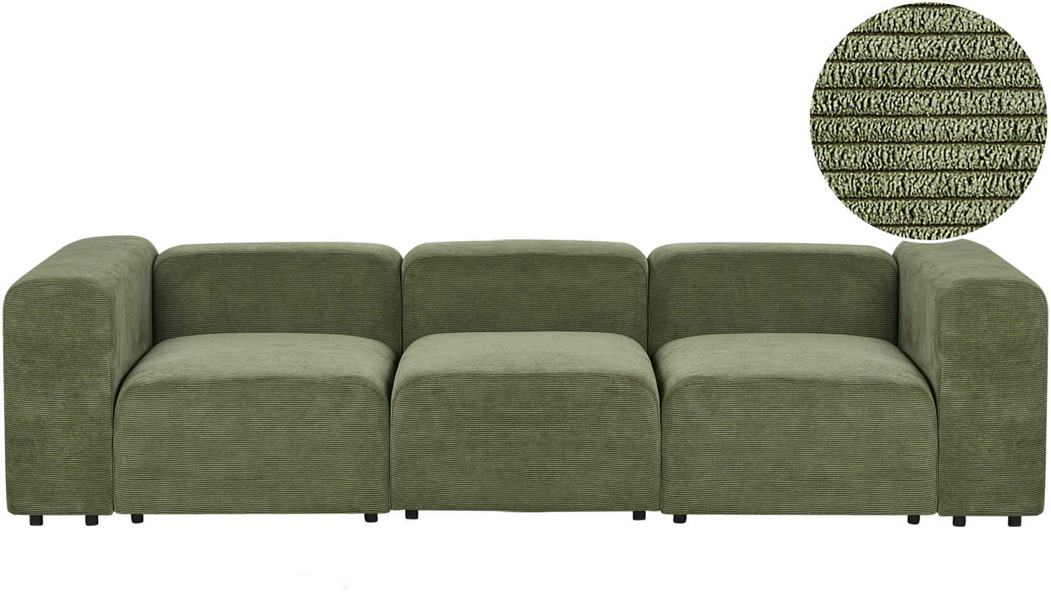 3-Sitzer Sofa Cord grün FALSTERBO Bild 1