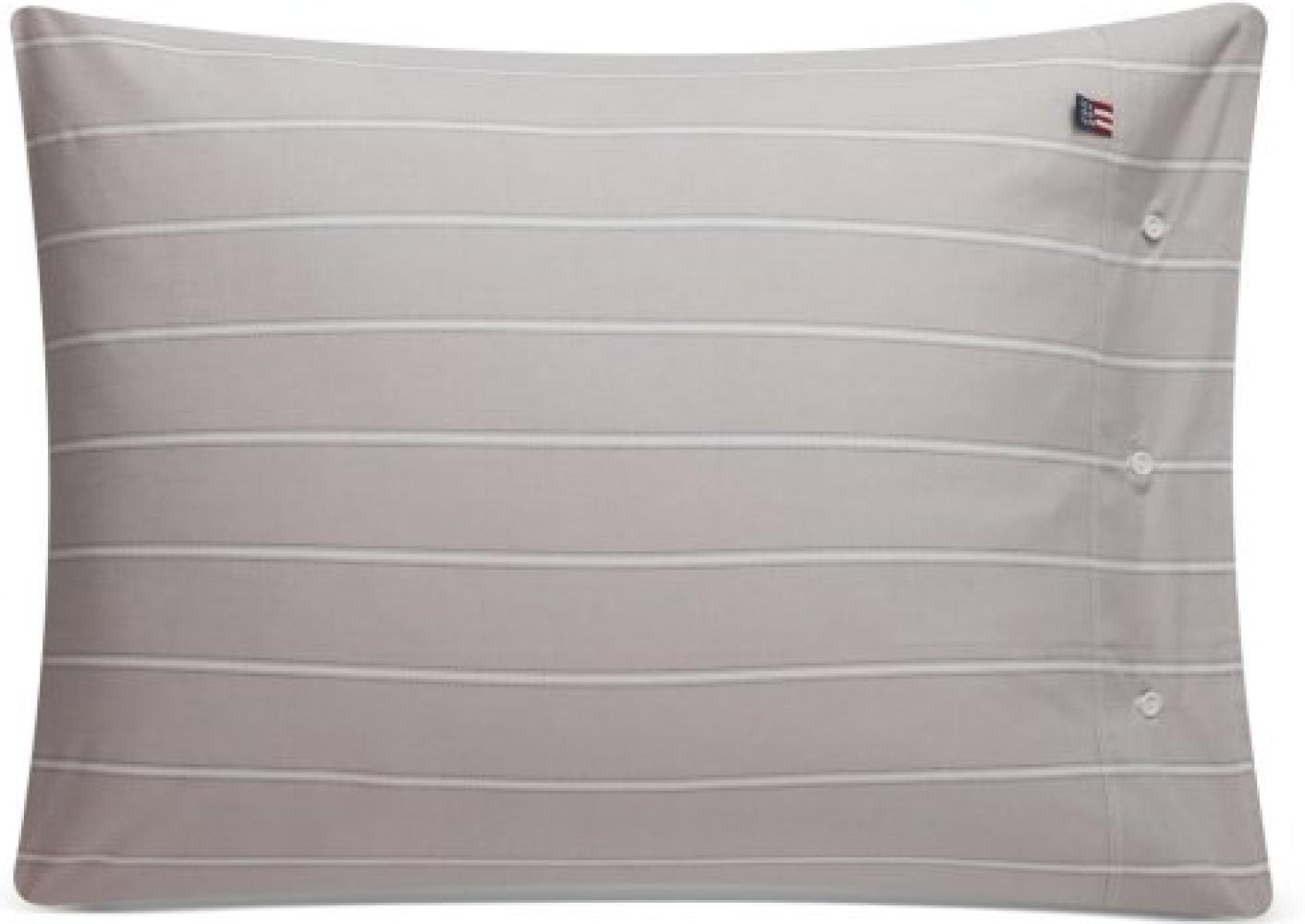 LEXINGTON Kissenbezug White Gray Striped Lyocell Cotton (80x80) 11230028-7600-P85 Bild 1