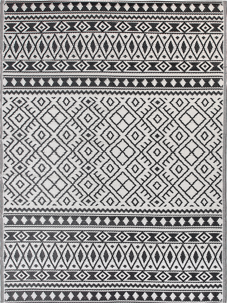 Outdoor Teppich schwarz 180 x 240 cm geometrisches Muster NARLI Bild 1