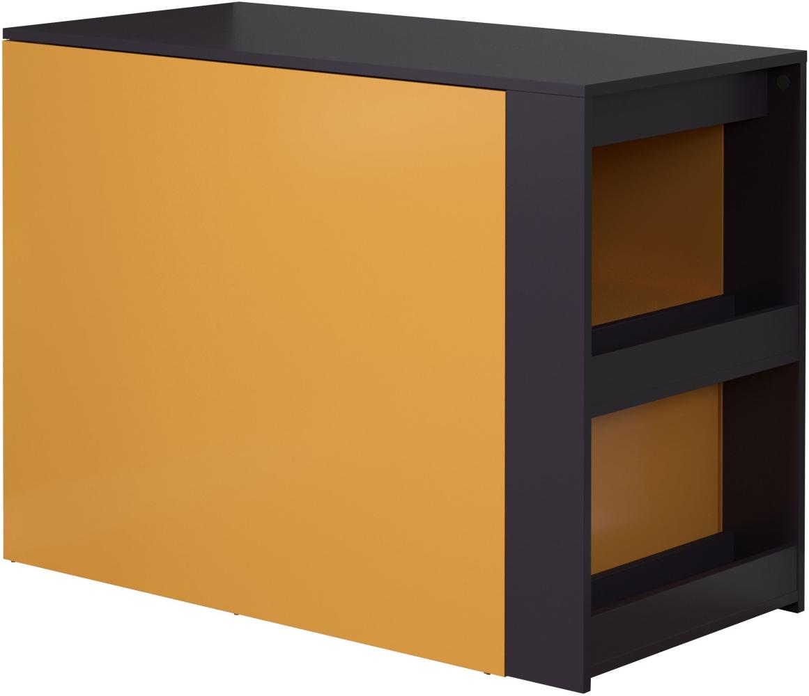 Schreibtisch ausziehbar Solution in navi blau und gelb 100 - 170 cm Bild 1