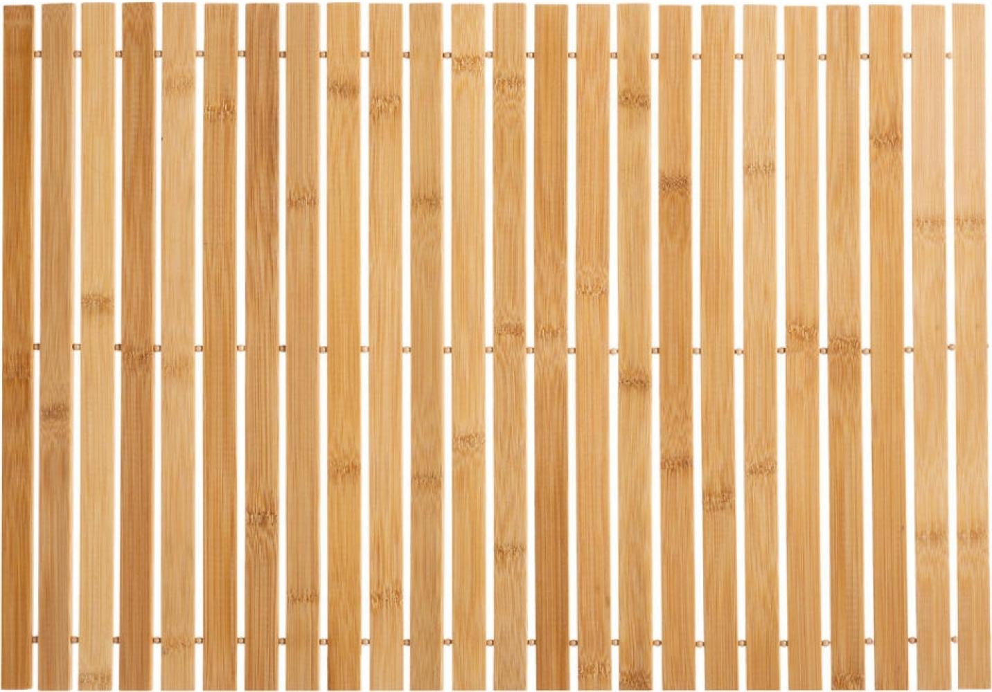 5five Simply Smart Badematte, Bambusmatte zum Aufrollen, Bambus, Braun, 40 x 60 cm, 174507 Bild 1