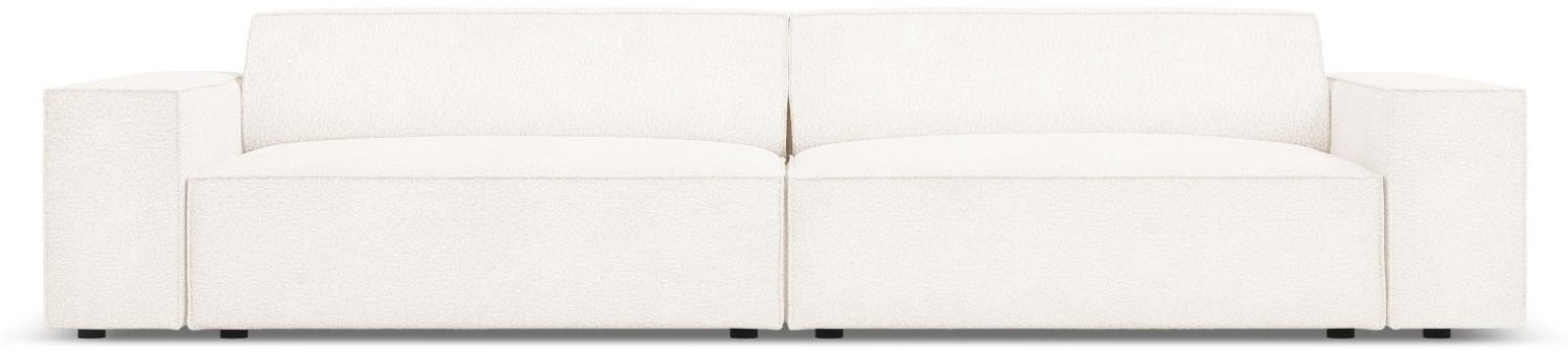 Micadoni 4-Sitzer Boucle Sofa Jodie | Bezug Beige | Beinfarbe Black Plastic Bild 1