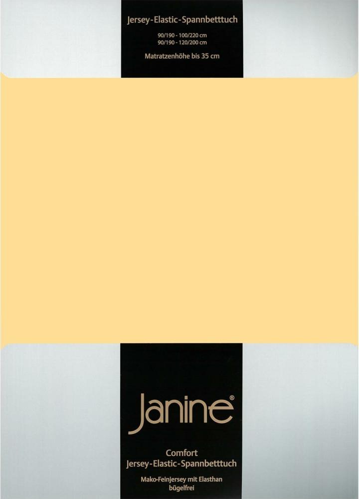 Janine 5002 Elastic-Jersey-Spannbetttuch 23 vanille 140x200-160x220 Bild 1