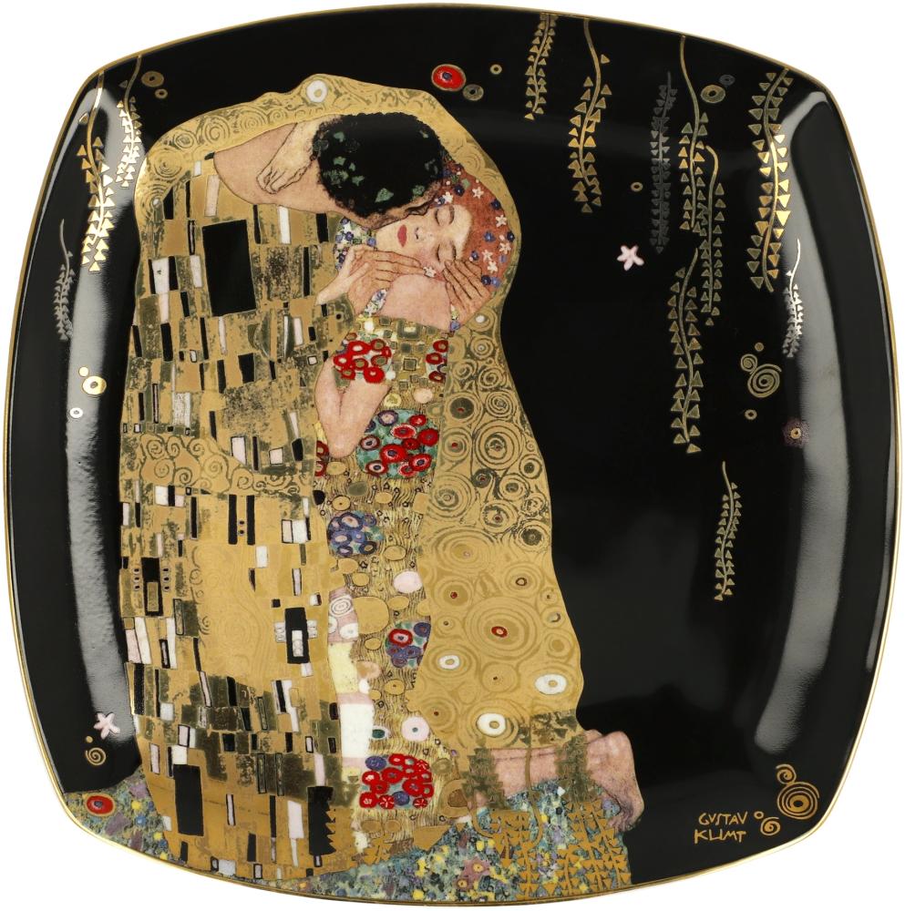Goebel / Gustav Klimt - Der Kuss Klimt - Kuss / Bone China / 21,0cm x 21,0cm Bild 1