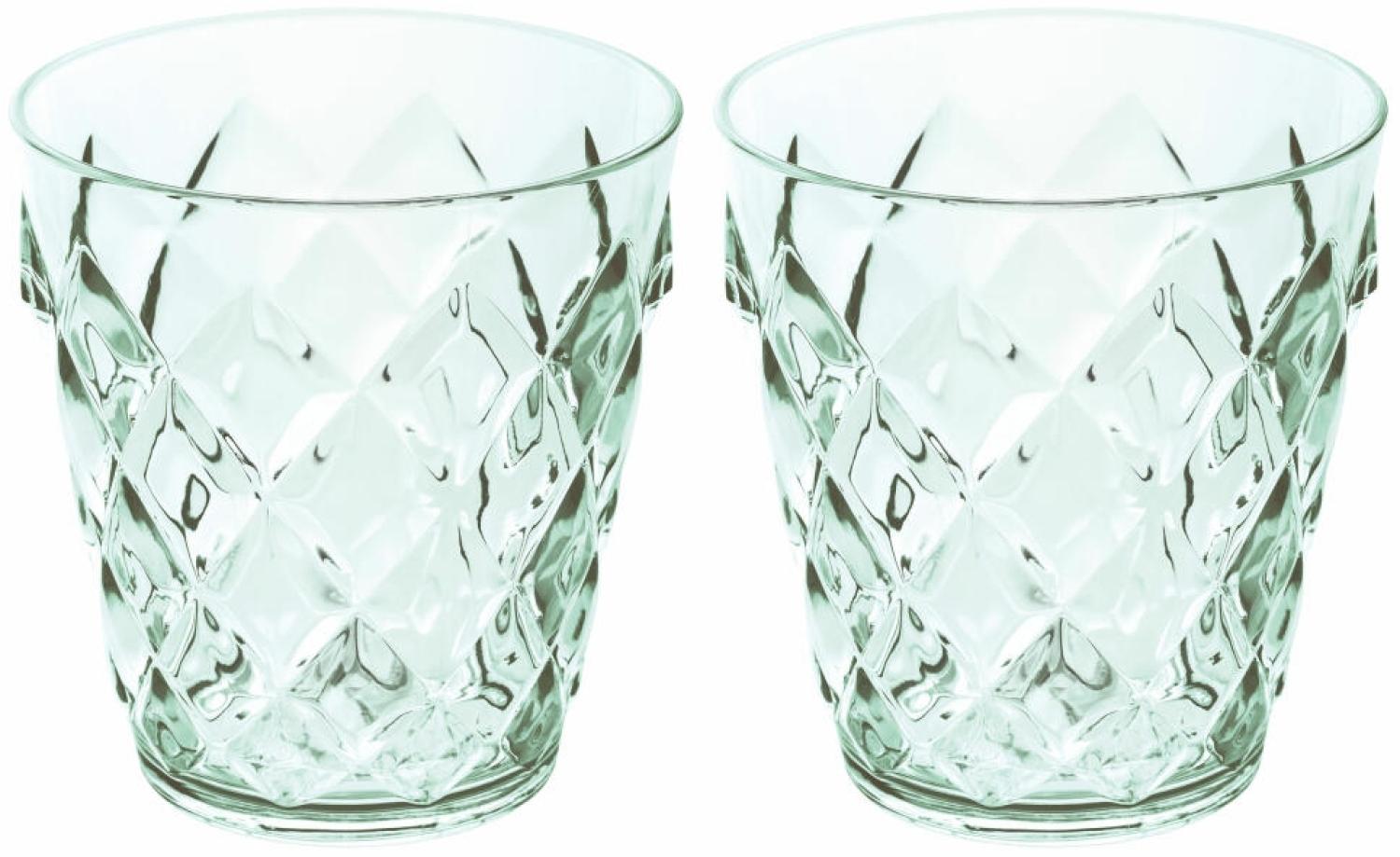 Koziol Glas 2er-Set Crystal S, Tumbler, Trinkbecher, Kunststoff, Transparent Jade, 250 ml, 4545653 Bild 1