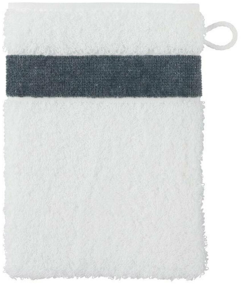 Feiler Handtücher Exclusiv mit Chenillebordüre | Waschhandschuh 15x20 cm | grau Bild 1