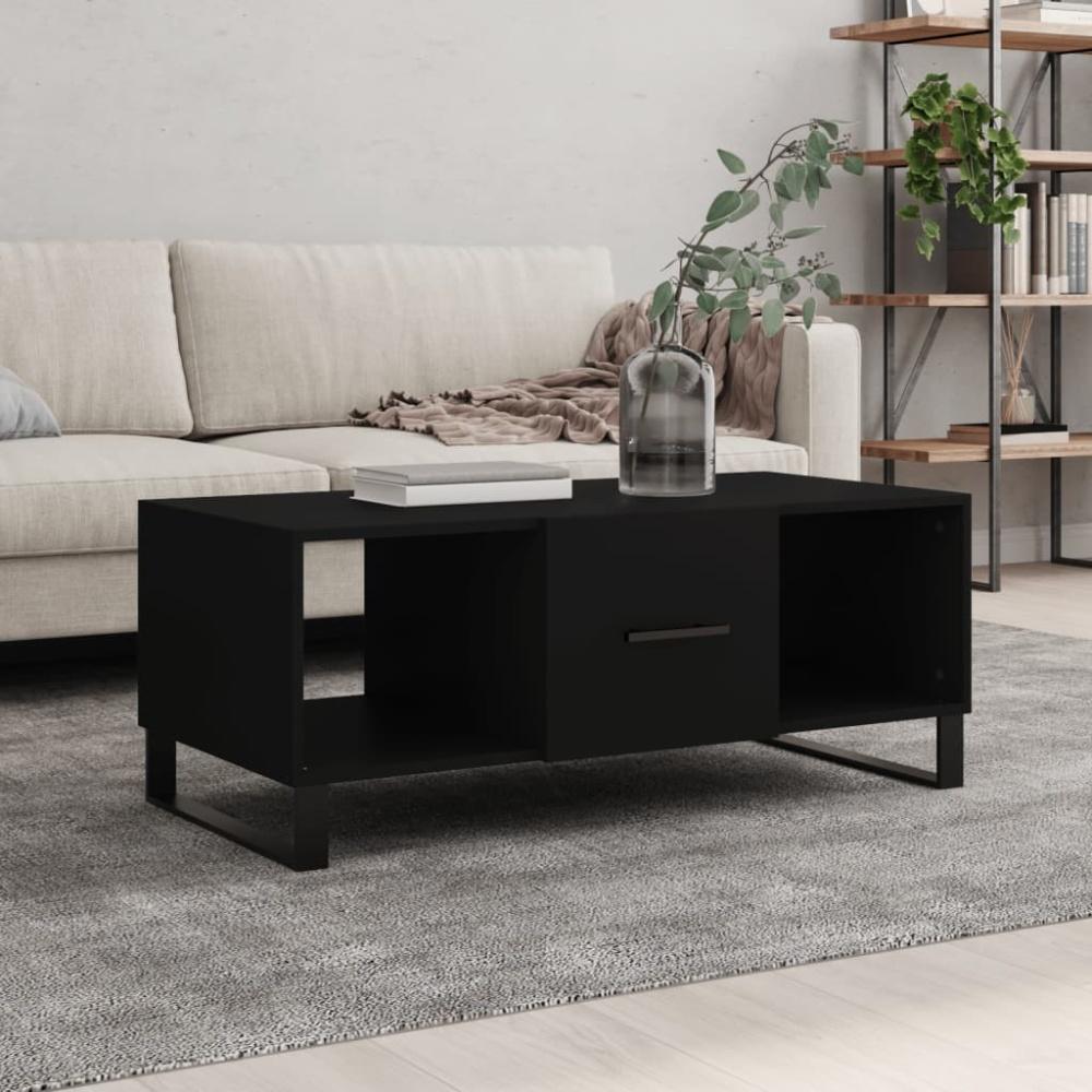 vidaXL Couchtisch Schwarz 102x50x40 cm Holzwerkstoff Bild 1