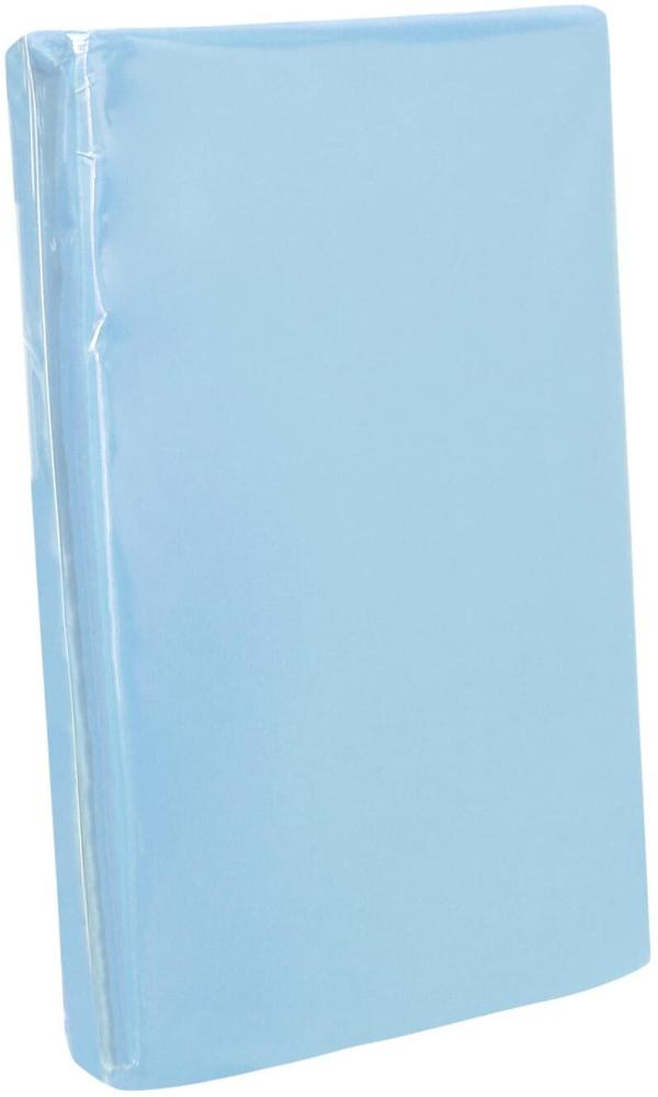Traumschlaf Zwirn Elasthan Spannbetttuch De-Luxe | 200x220 - 220x240 cm | bleu Bild 1