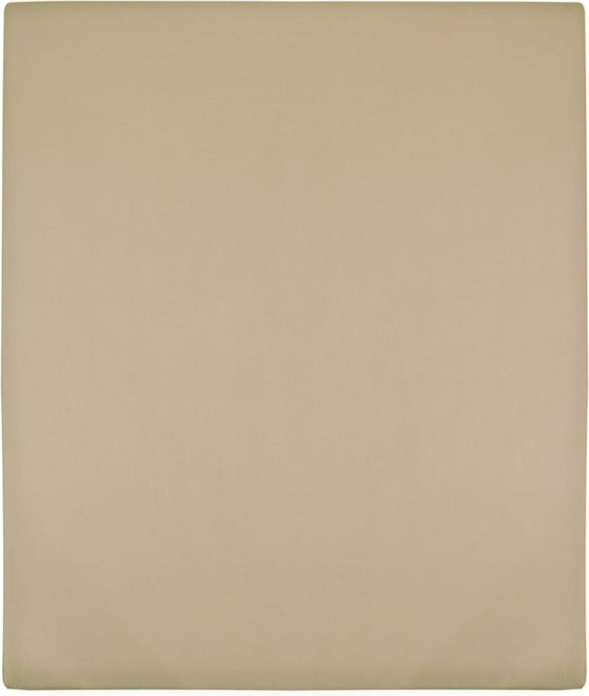 Spannbettlaken Jersey Taupe 140x200 cm Baumwolle Bild 1