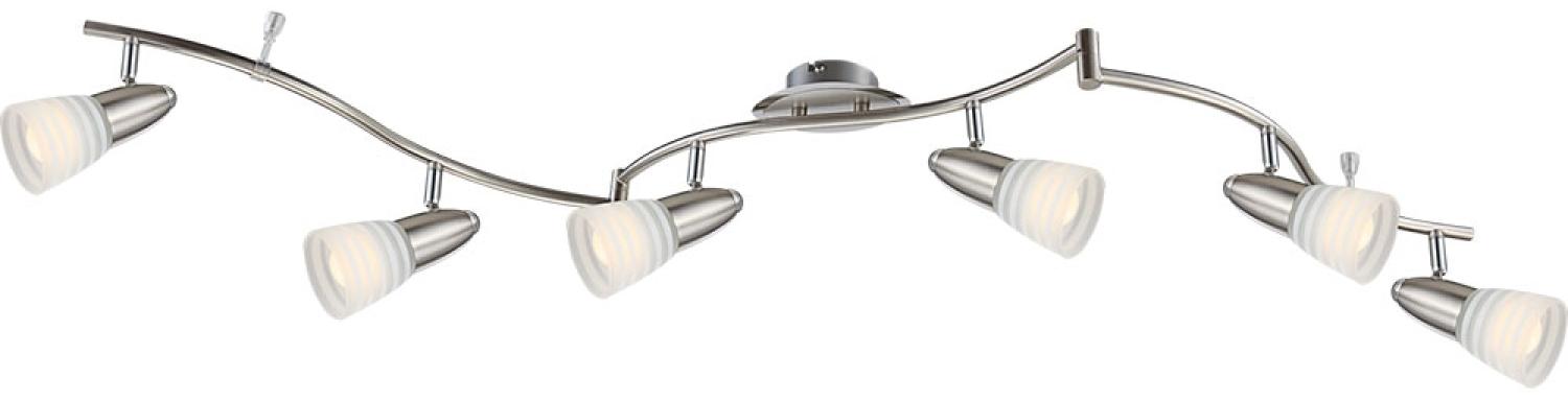 LED Deckenlampe, Metall, Chrom, Glas, Spots beweglich Bild 1