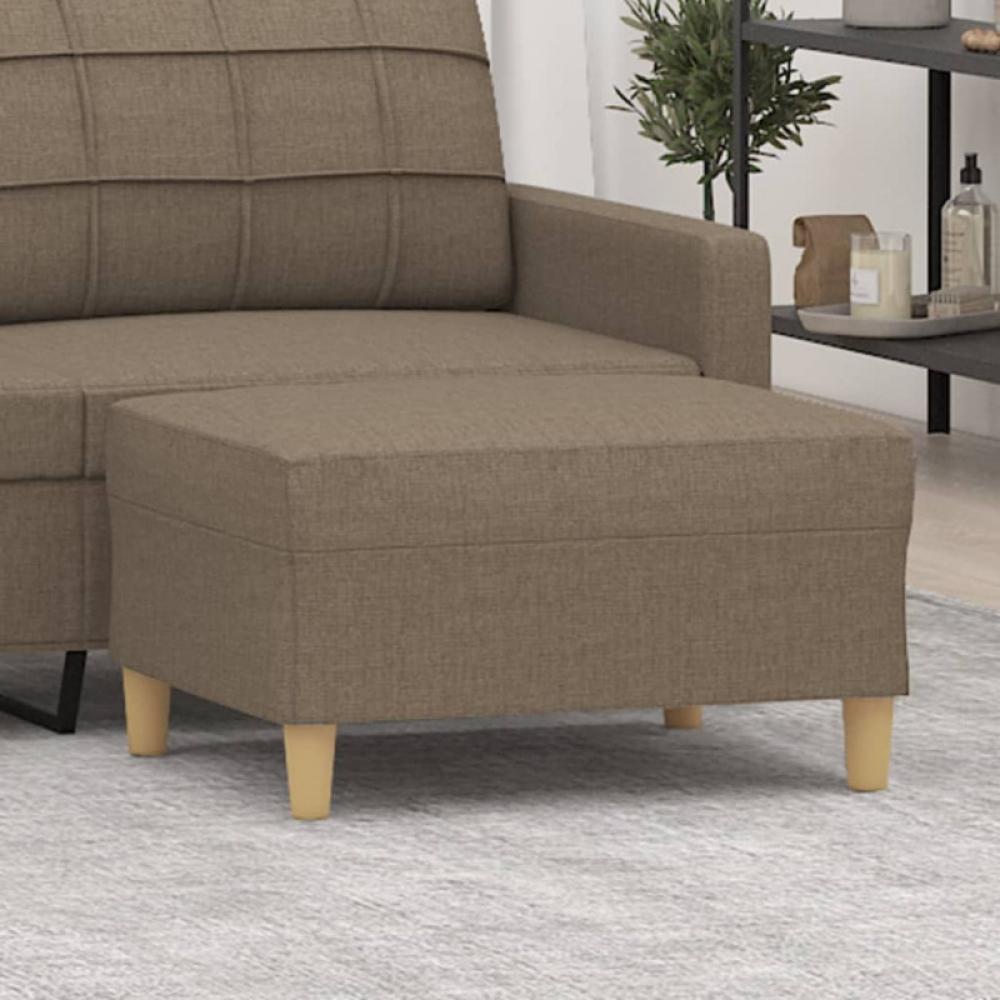 vidaXL Fußhocker Taupe 70x55x41 cm Stoff [349278] Bild 1