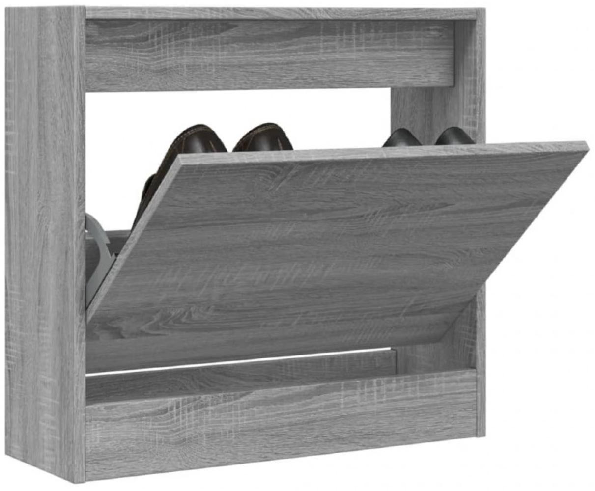 Schuhregal Grau Sonoma 60x21x57 cm Holzwerkstoff Bild 1