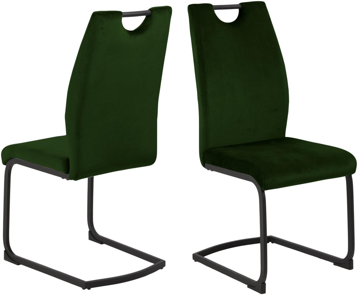 Set 2x Ulla Esszimmerstuhl grün schwarz Stuhl Stühle Esszimmer Küchenstühle Bild 1