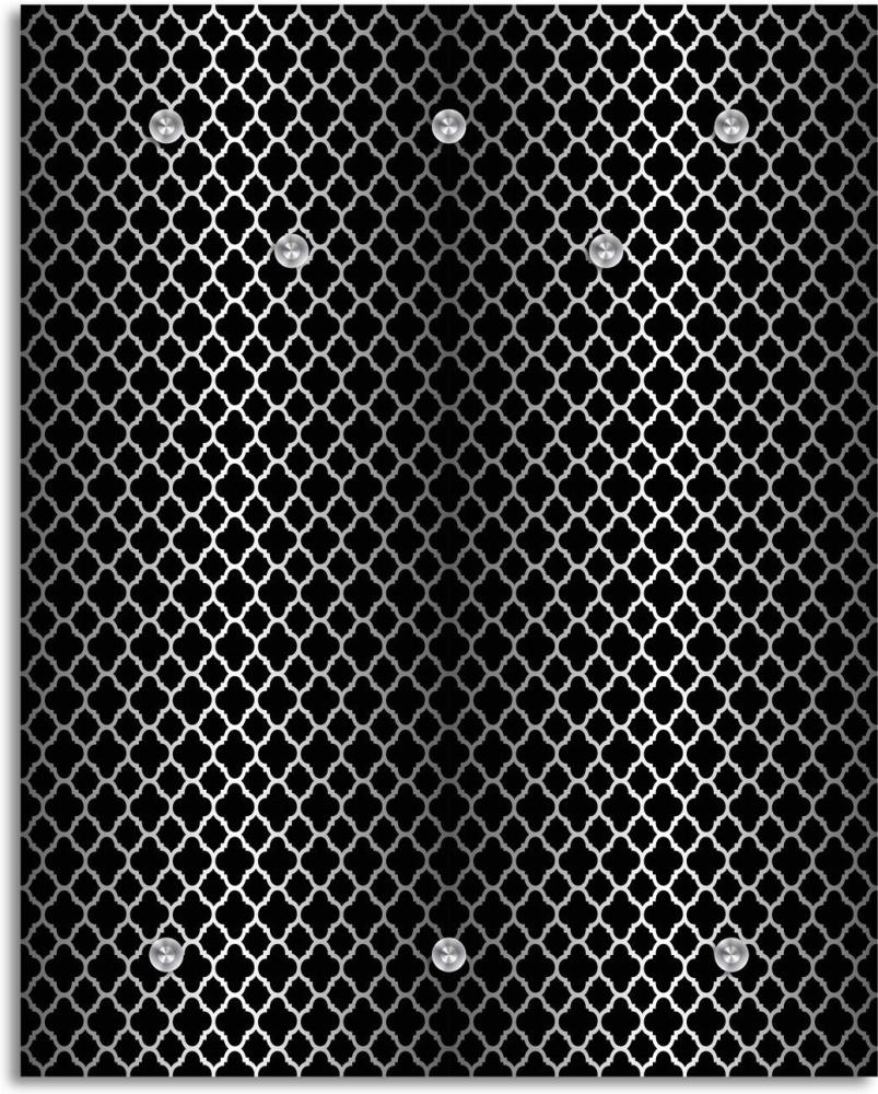 Queence Garderobe - "Charlotte" Druck auf hochwertigem Arcylglas inkl. Edelstahlhaken und Aufhängung, Format: 100x120cm Bild 1