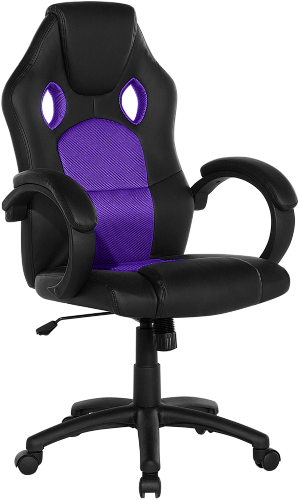 Bürostuhl schwarz / violett höhenverstellbar REST Bild 1