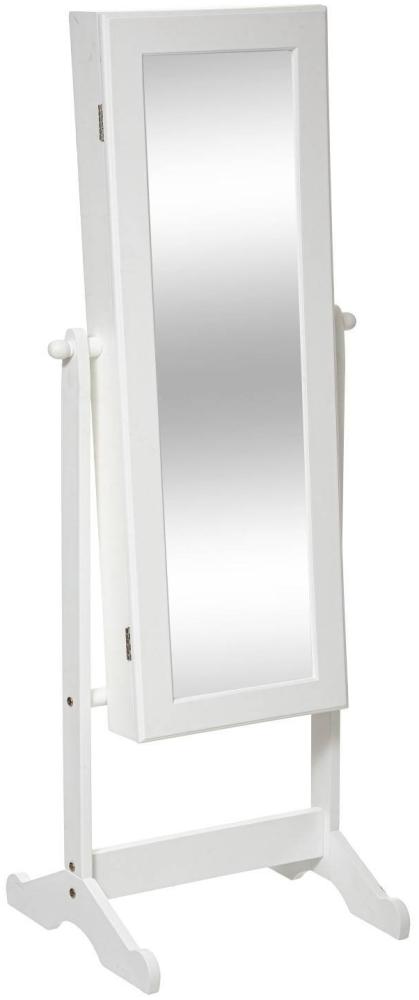 Schmuckschrank mit Spiegel, 120 x 43 cm, weiß Bild 1