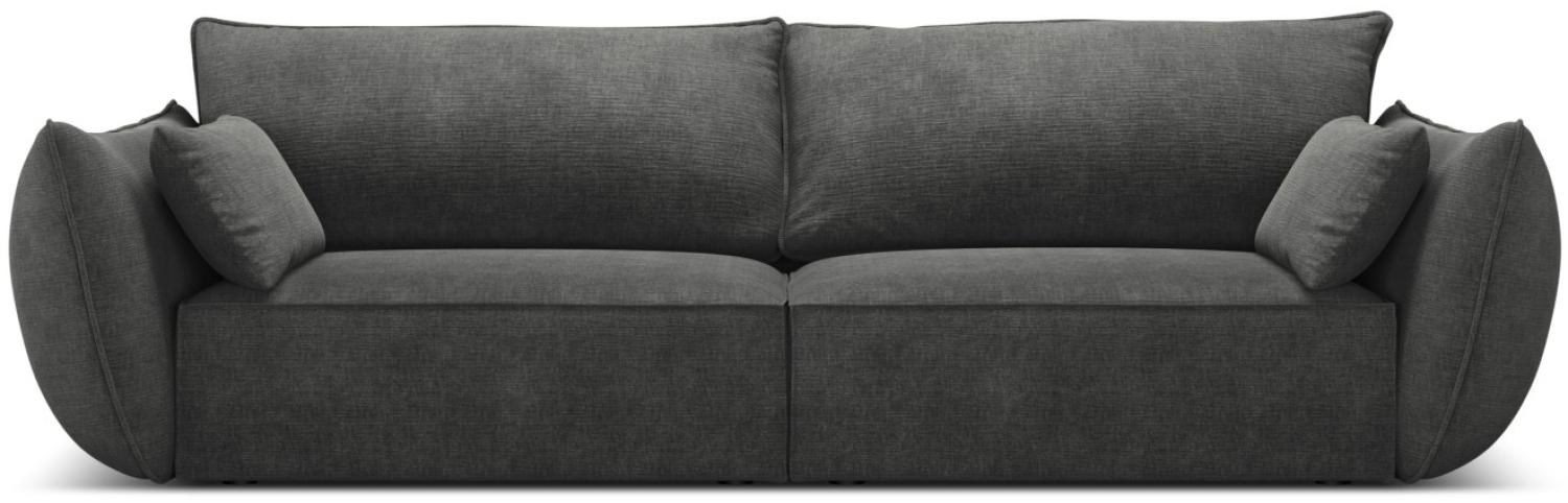 Micadoni 3-Sitzer Sofa Kaelle | Bezug Dark Grey | Beinfarbe Black Plastic Bild 1