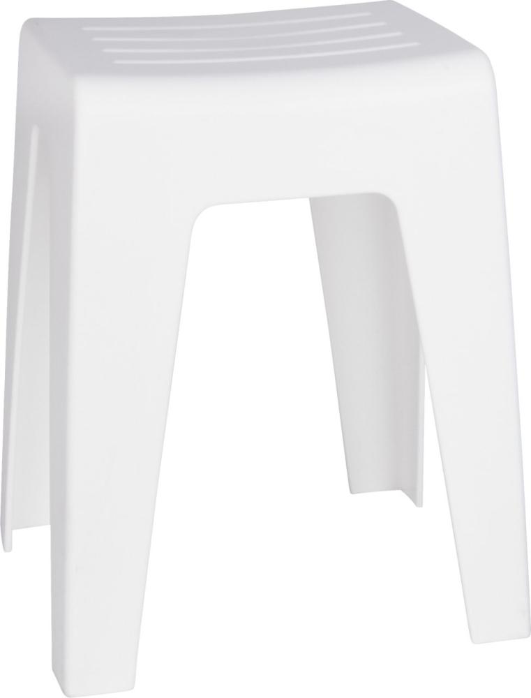 Toilettenhocker mit konturiertem Sitz, Kunststoff Badhocker - WENKO Bild 1