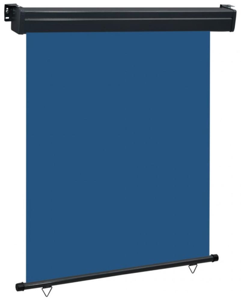 Balkon-Seitenmarkise 140 × 250 cm Blau Bild 1