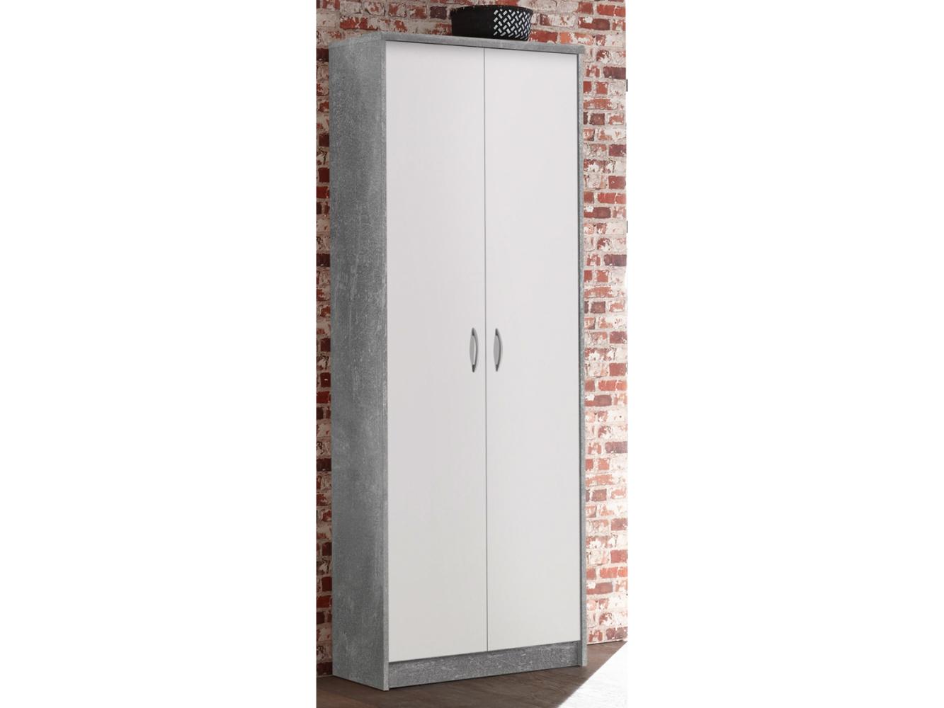 Aktenschrank >Olli< in Beton - 72x198x35cm (BxHxT) Bild 1