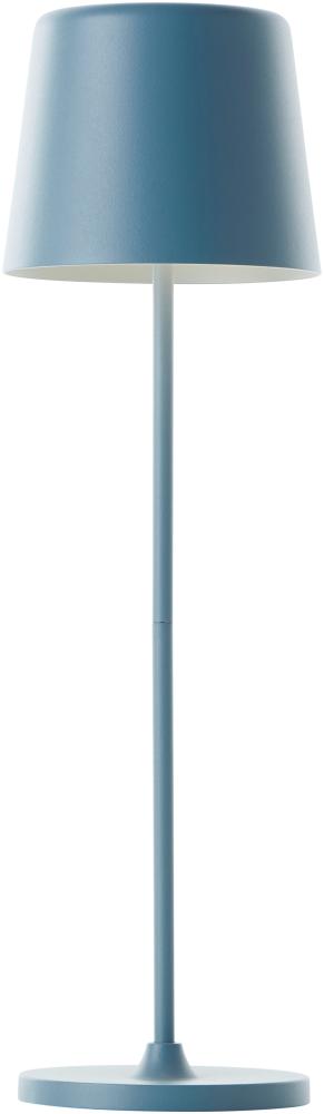 Brilliant Lampe Kaami LED Außentischleuchte 37cm hellblau Metall/Holz blau 2 W LED integriert Bild 1