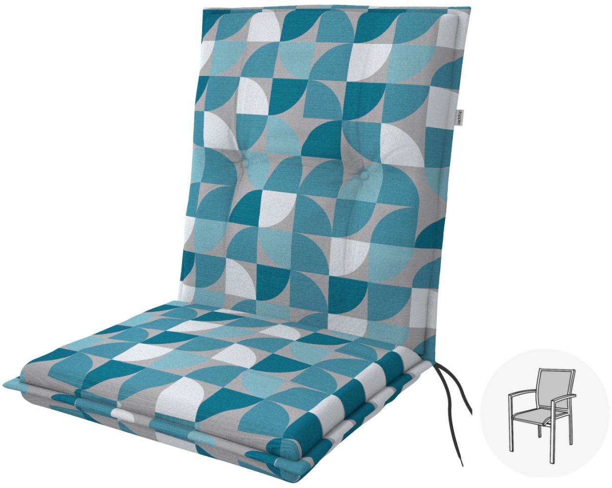 Doppler Sitzauflage "Living" Low, kreis blau, für Niederlehner (100 x 48 x 6 cm) Bild 1